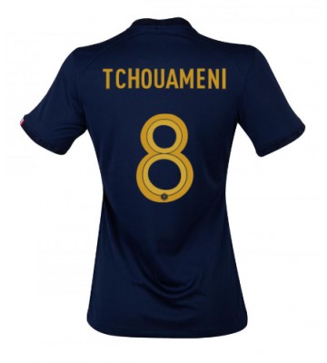 Francja Aurelien Tchouameni #8 Koszulka Podstawowych Kobiety MŚ 2022 Krótki Rękaw